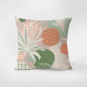 Moderne minimalistische abstrakte botanische Kissenbezüge, weicher Samt Dekokissenbezug fürs Sofa.