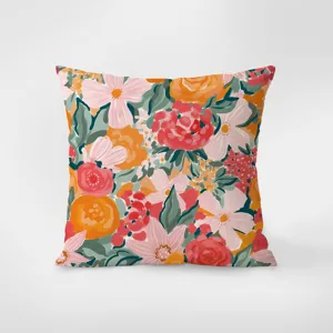 Dekorative Kissenhülle mit lebendigem Ölgemälde Blumenmuster für modernes Wohnzimmer Sofa
