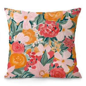 Moderner floraler Kissenbezug für Wohnzimmer Sofa und gemütliches Schlafzimmer Samt Kissen.