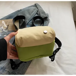 Two-tone mini canvas backpack crossbody bag casual chic everyday style compact design accessory