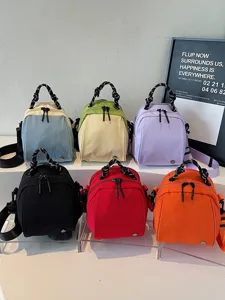Casual canvas shell crossbody bag multi-color stylish women shoulder bag daily commute.