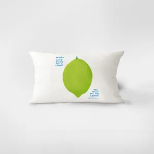 Nordic minimalist rectangular velvet pillow cover with creative lemon print for sofa living room decor.