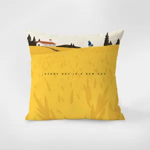 Coussin de jet jaune minimaliste nordique detail, housse en velours doux canape lit.