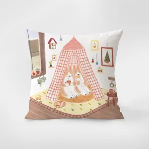 Nordic fairy tale cute corgi cushion cover soft decorative pillow for sofa room decor