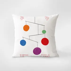 Dekoratives Zierkissen mit künstlerischem Grafikdruck modernes minimalistisches Kissen