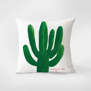 Cactus printed decorative pillow for living room sofa bedroom dorm cute cushion cover.