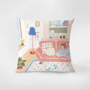 Nordic fairy tale throw pillow cover cozy living room sofa plush decorative cushion case