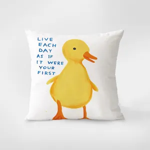 Funny yellow duck throw pillow decorative couch cushion cute quote home living room accent pillow