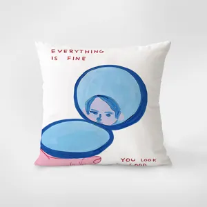 Artistic print throw pillow with modern minimalist design, soft flannel fabric for home decor.