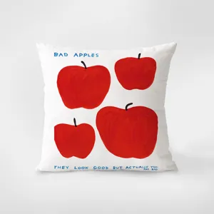 Creative art print throw pillow with red apples pattern, comfortable home sofa cushion cover.