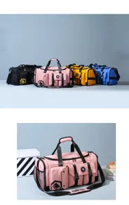 Large capacity travel duffel bag fitness sports gym bag with multiple pockets for women