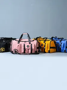 Large capacity travel duffel bag fitness sports gym bag multi-pocket shoulder bag for women