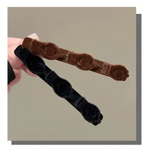 Velvet braided hair clip detail showing texture and dual color options for cute hairstyles.
