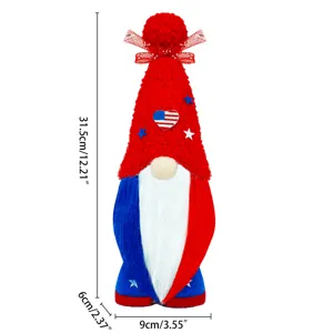 Patriotic Gnome Plush Independence Day Faceless Doll Holiday Decor 31.5cm Red White Blue