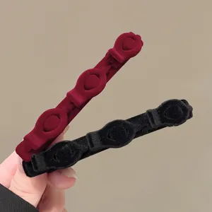 Velvet braided hair clips for women, side bangs clips and short hair styling accessories.