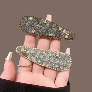 French style sparkling crystal hair clips rhinestones side hair pins fashion hair accessories