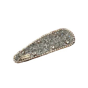 French style sparkling crystal rhinestone hair clip elegant side hairpin for women hair