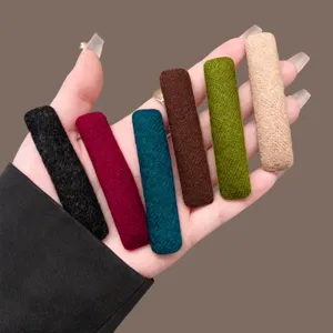 Einfarbige Stoff rechteckige Haarspangen Set für Damen Alltagsfrisuren Haaraccessoires