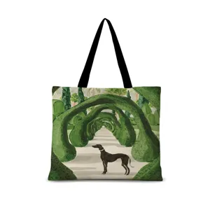 Sac Cabas en Toile Vintage Littéraire pour Femmes Grande Capacité Sac à Bandoulière Décontracté Illustration Japonaise Imprimé Sac à Main