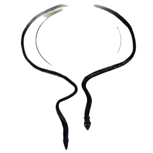 Bracciale polsino serpente avvolto punk vintage da donna, gioielli gotici neri alla moda.