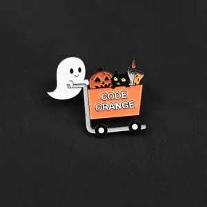 Halloween ghost enamel pin cute cartoon brooch badge for clothes bags accessories gifts