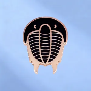 Cambrian Trilobite Metal Brooch Enamel Pin Ancient Arthropod Fossil Badge For Backpack Clothing Decorative Jewelry Gift