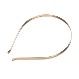 Detail view of a thin gold metal hair hoop, ideal for DIY crafts and daily hair accessories