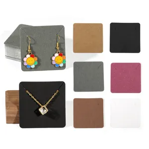 Quadratische 5x5cm Ohrring und Halskette Display Karten, Kraftpapier für DIY Schmuck Verpackung.