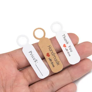 Kraft Paper Gift Tags Blank Price Labels Handmade With Love Thank You Hang Tags For DIY Jewelry Craft Packaging Party Supplies