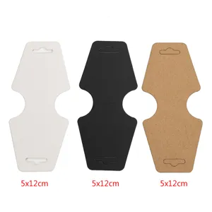 Faltbare Schmuck Präsentationskarten 5x12cm Halsketten Verpackungskarten aus Papier Zubehör