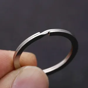 Flat split metal keyring double layer key ring hardware accessory main product view