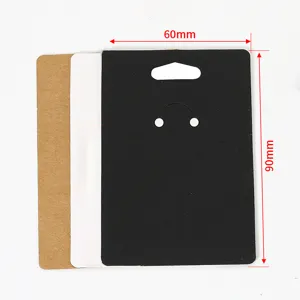 Schmuck Präsentationskarten Set Kraftpapier weiß schwarz für Ohrringe Ketten 60x90mm