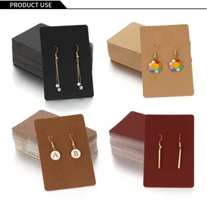 Kraftpapier Ohrring Display Karten 50 Stueck Halter fuer Schmuck Verpackung Verkauf.