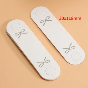 Weiße Papierverpackungskarten für Haargummis und Schleifen, 30x118mm Faltschmuckdisplay.