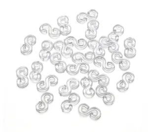 Connecteurs Clips S Transparents pour Bracelets Élastiques DIY Fabrication Bijoux 500p