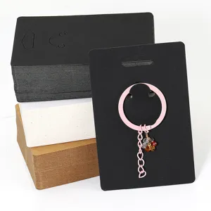 Displaykarten für Schlüsselanhänger Ketten Armbänder kraft weiß schwarz Schmuck Verpackung