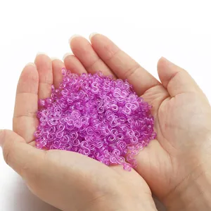 Clips en S pour élastiques violet translucide connecteurs de bracelets DIY bijoux 500 pcs