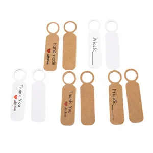 Kraft paper hanging tags blank price labels handmade gift card thank you tags 50pcs