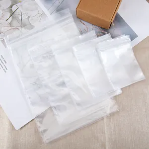 Transparent PE Resealable Plastic Ziplock Bags Clear Small Jewelry Storage Bags Packaging Bags Seal Bags