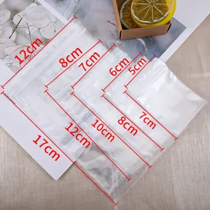 Transparent PE ziplock bags multi-size clear plastic seal jewelry packaging bags wholesale