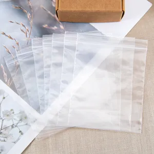 Transparent PE self-sealing bags clear plastic jewelry storage bags small packaging bags 100pcs