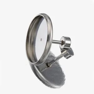 Plateau de boucles d'oreilles vide en acier inoxydable pour fabrication de bijoux DIY