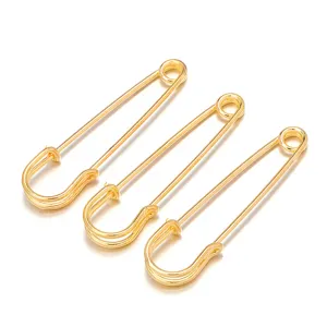 Goldene Sicherheitsnadeln mit Öse DIY Schmuck Accessoires Antireflex Brosche Taillenclip