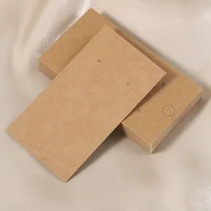 Kraft paper jewelry cards for necklaces, bracelets, and hair accessories display packaging.