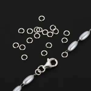 Anillos Salto Abiertos Cerrados Plata Ley 925 Conector Accesorios Fabricación Joyía DIY Hecho a Mano