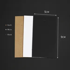 Jewelry display cards 5x9cm kraft white black paper cards for necklace bracelet earring packaging