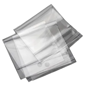Transparent self-adhesive plastic OPP bags for clothing packaging, clear garment storage bags.