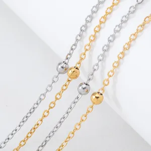 Roestvrijstalen Kogelketting Goud En Zilver Gegalvaniseerd DIY Trui Ketting Sieraden Maken Accessoires