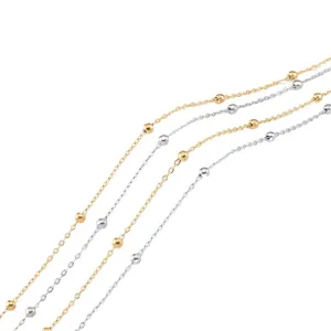 Roestvrijstalen satellietkraalkettingen voor DIY sieraden maken, in prachtige goud en zilver.