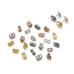 Stainless steel earring backs and butterfly ear nuts for DIY jewelry making findings wholesale
